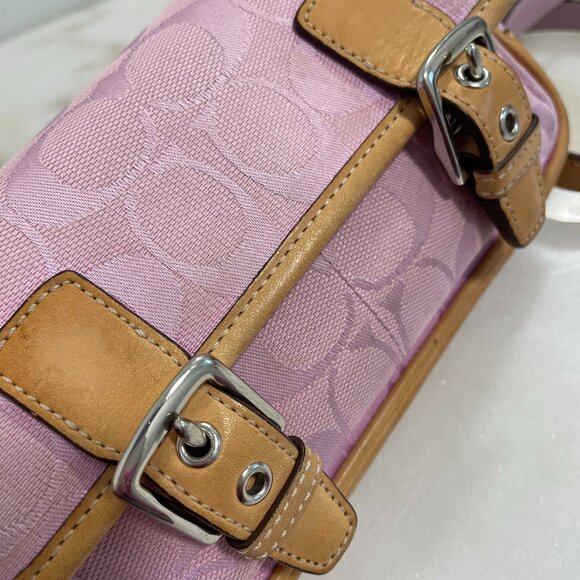 Vintage Y2K pink Coach Signature Mini Field Bag/Cross Body 6844 with Dust Bag - Picture 9 of 15